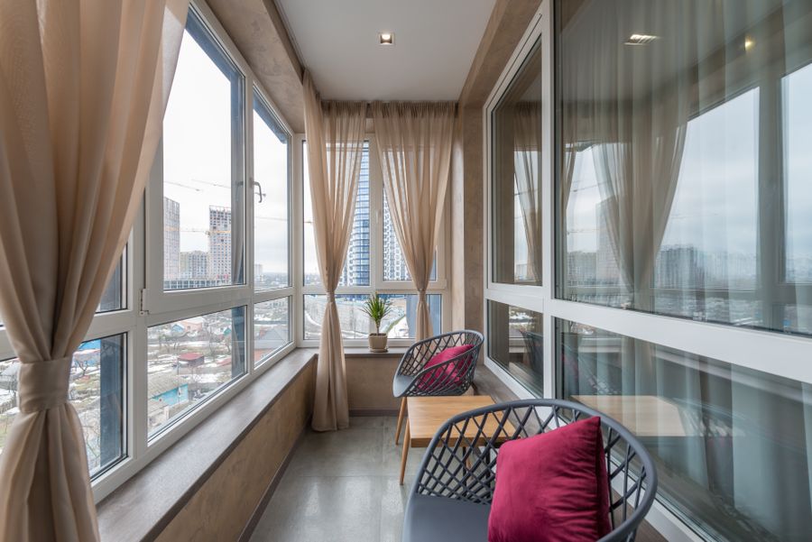Cortinas para varanda moderna